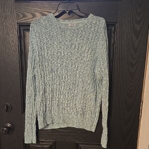Kim Rogers Soft Blue Cable Knit Sweater
